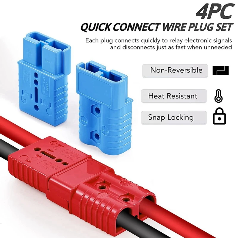 4 шт. 2-4 AWG 175A разъем питания батареи 12-36 В кабель быстрого подключения