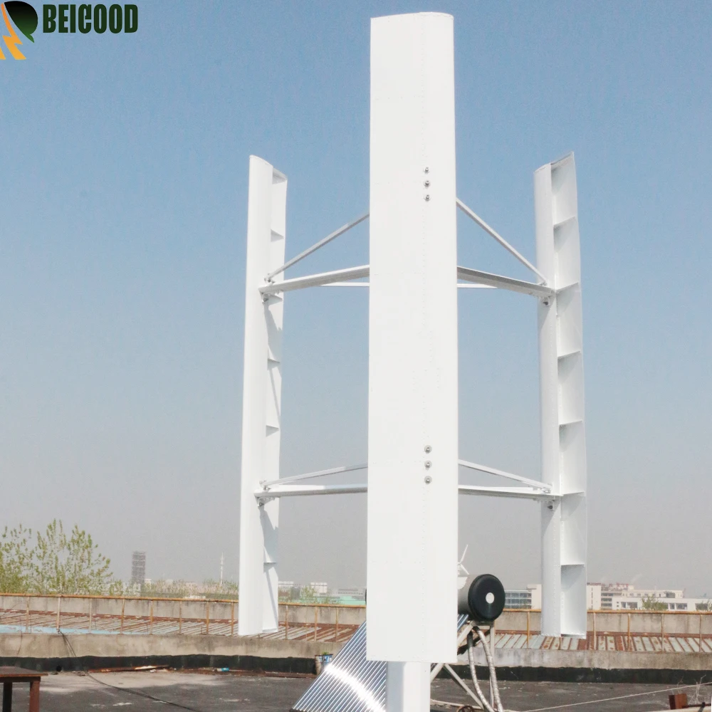 

China Factory 1KW Vertical Wind Turbine Generator for Home 1000W 12V 24V 48V Low Noise Upright Windmill for Farm Garden