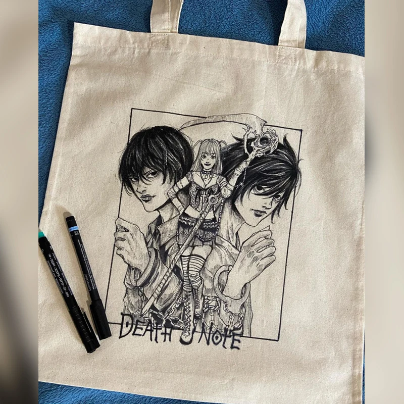 

Women's bags fashion bag 2022 Anime Canvas Bag Harajuku Shopper Bag Fashion Summer Shoulder Bags Tote Bag Border Collie Eco bga