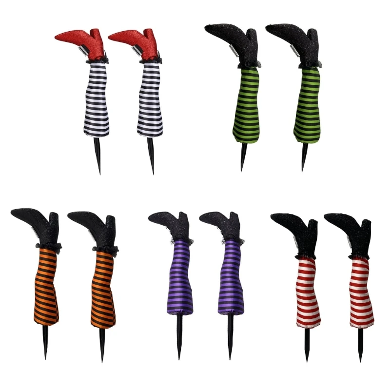 

1 пара ног ведьмы с кольями, ноги ведьмы, реквизит ведьмы на Хэллоуин, праздничное украшение