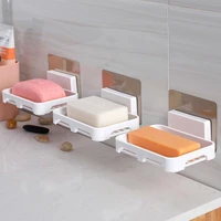 soap holder wall mounted suction cup soap dish box free punch drain rack case handmade minimalist modern salle de bain jabonera