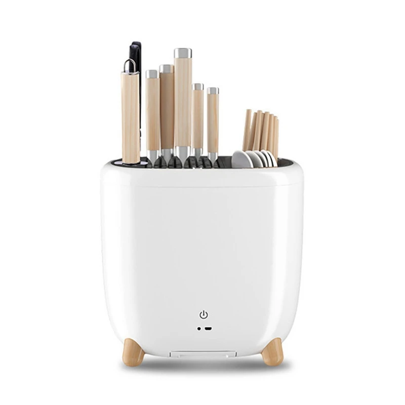 

Sterilizations Knife Holder Tableware UV Disinfect Rack Multifunction Chopsticks Cutlery Drain Storage Holder Kitchen