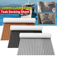 2400x1200x5mm Self-Adhesive EVA Foam Faux Teak Decking Sheet Marine Flooring Faux Boat Yacht Marine RV Flooring Pad