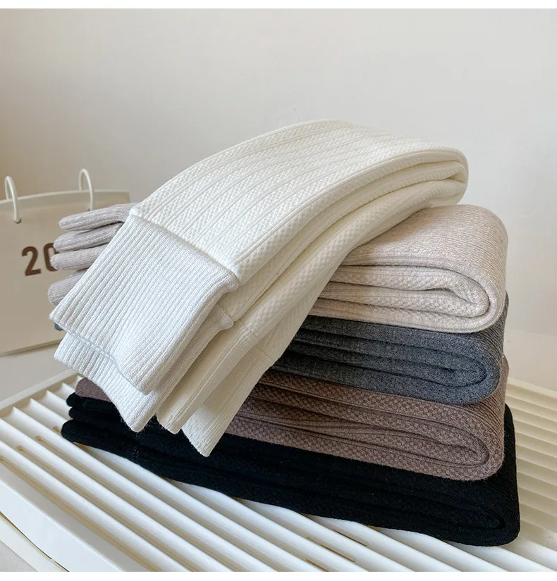 Зимние детские леггинсы однотонные теплые Плотные хлопковые штаны кашемировые