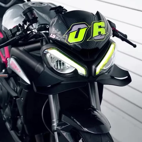 Для Street Triple 765RS 765 R RS 2024 2025 2023, передние спойлеры мотоцикла, прижимная сила, крылышко, аэродинамическое крыло, передний спойлер