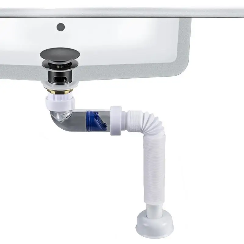 

Universal Sink Drain Pipe Set Retractable ABS Deodorant Sewer Drainage Water Hose Water Drain Pipe Bathroom Kitchen Accessories
