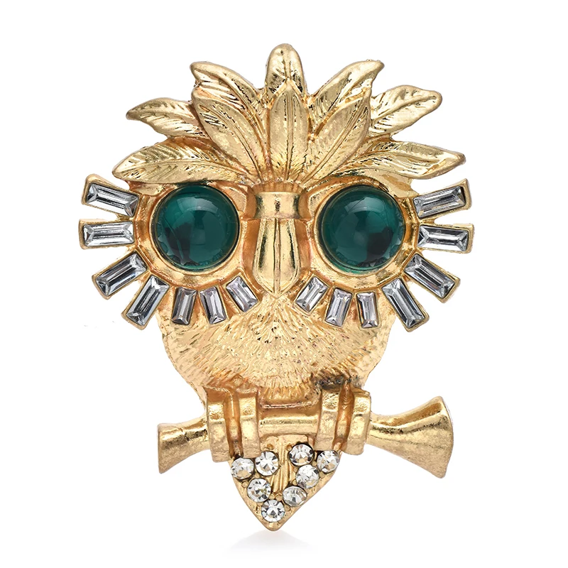 

Wuli&baby Big Eyes Owl Brooches For Women Lovely Stand On Branch Bird Party Office Brooch Pin Gifts