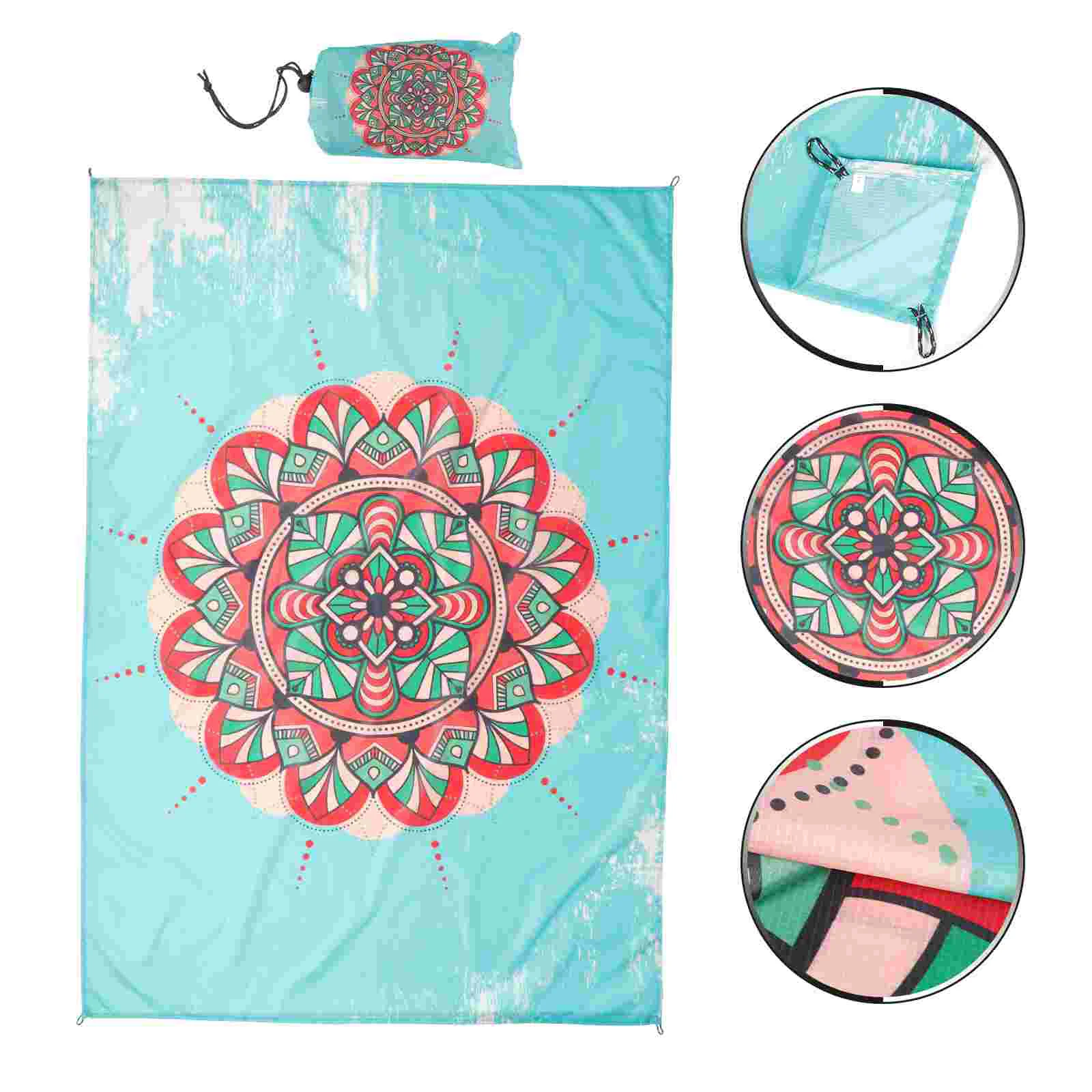 

Printed Beach Mat Flower Decor Foldable Picnic Blanket Picnic Mat Beach Mat Sand Free Nylon Camping Blanket Picnic Blankets