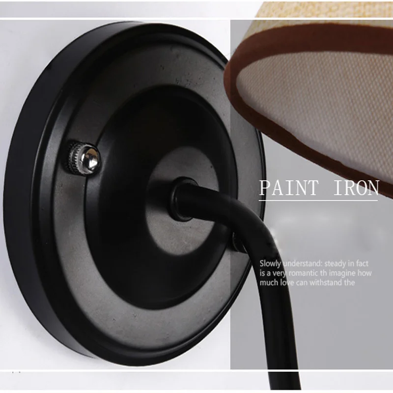 Бесплатная доставка светодиодный настенный светильник современная тканевая