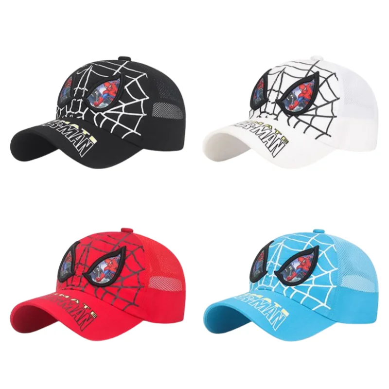 

Marvel Spiderman animation peripheral cartoon children's baseball cap creative personality peaked cap breathable sun visor gift