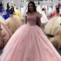 angelsbridep sweetheart ball gown quinceanera dresses for 15 party glitter skirt tulle applique cinderella princess gowns
