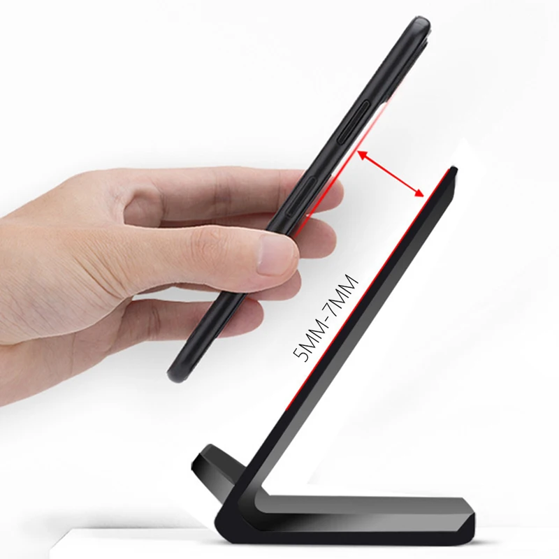 Беспроводная зарядная док-станция для iPhone 14 X Xs Max XR Samsung Galaxy S8/S9 Note 8 15 Вт