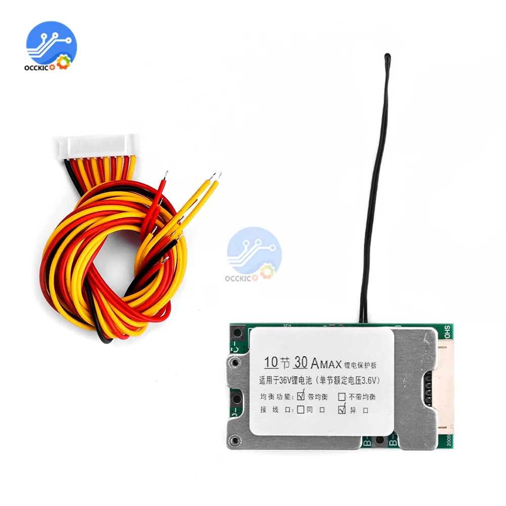 

10S 36V 15A 20A 35A Lithium Battery Protection Board Module PCB Li-ion BMS Battery Balancer PCM for electric bike bicycle