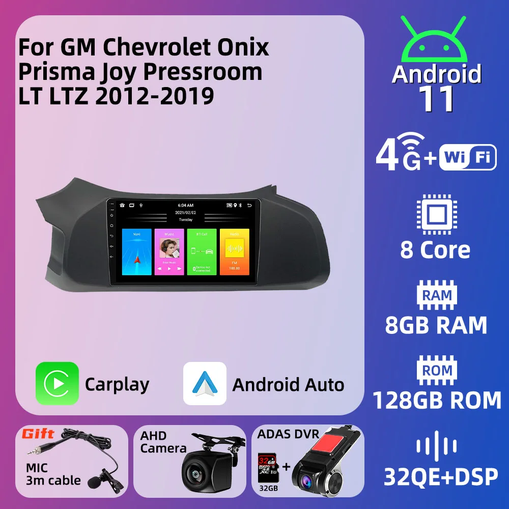 

2 Din Android Car Radio for GM Chevrolet Onix Prisma Joy Pressroom LT LTZ 2012-2019 GPS Navigation Multimedia Stereo Autoradio
