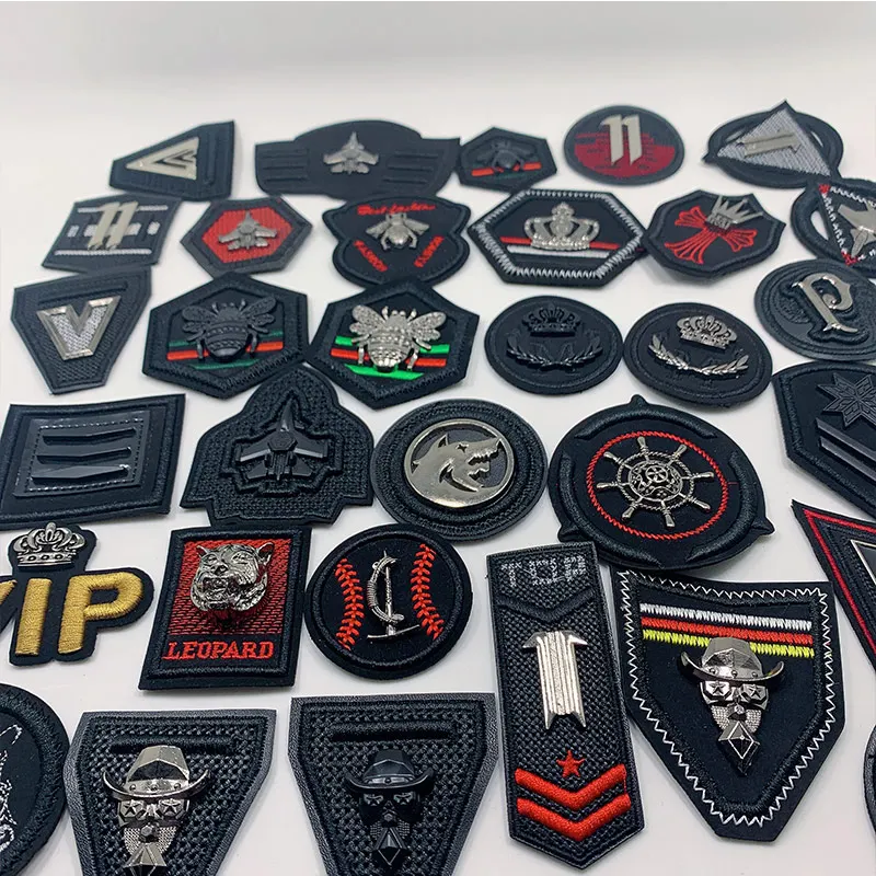 3D крутые черные металлические кожаные нашивки для одежды наклейка на одежду