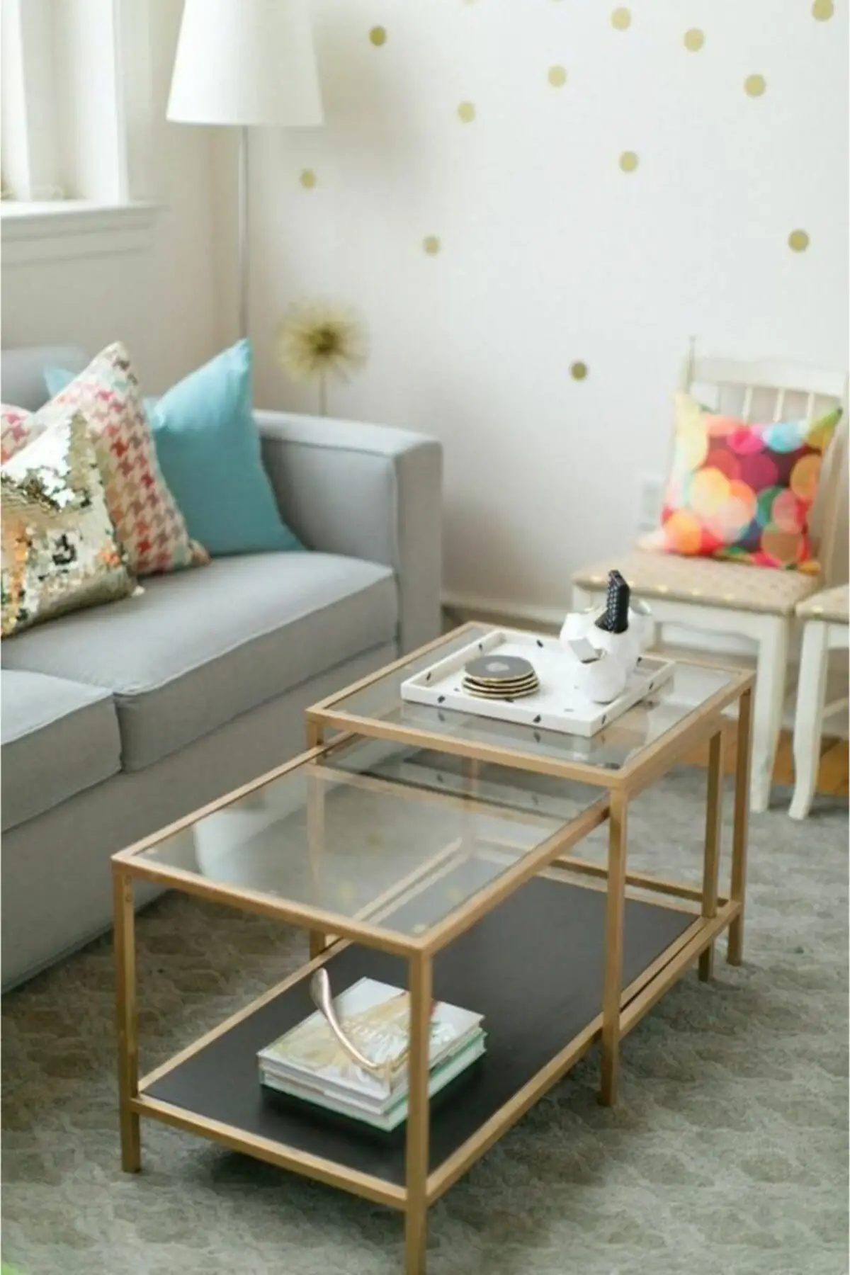 

Modern Metal Matte Gold Medium Coffee table coffe table