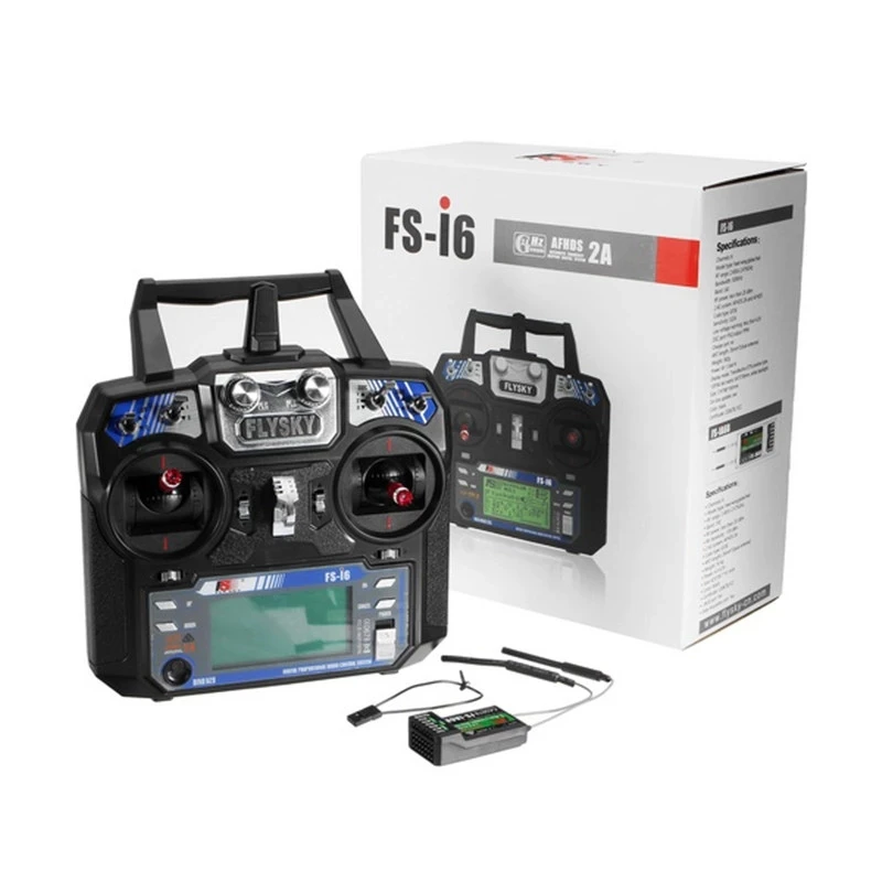FLYSKY FS-i6 I6 2.4G 6CH AFHDS 2A Rdio Transmitter IA6B X6B A8S Receiver for RC Airplane Helicopter FPV Racing Drone enlarge