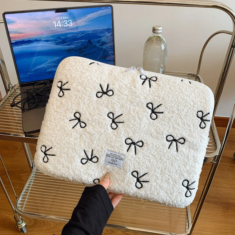 Женская сумка с бантом и бабочкой для ноутбука компьютера Macbook Lenovo Thinkpad iPad Pro DELL HP