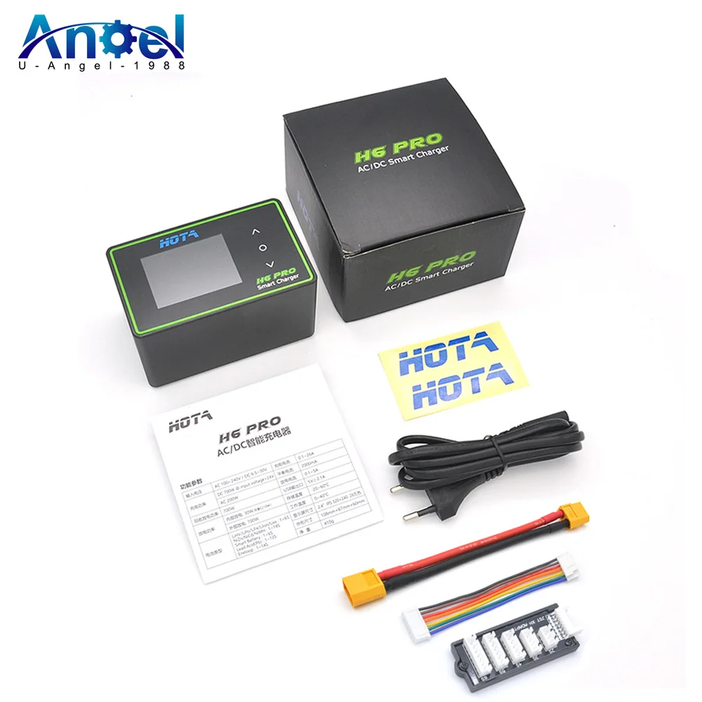 HOTA H6 Pro Duo AC 200 Вт DC 700 Вт 26A мини зарядное устройство для аккумуляторов 1-6S Lipo NiMh Li-Ion Ni-Cd цифровое RC балансирующее зарядное устройство разрядник