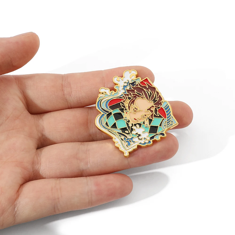 Эмалированные металлические значки Agrippa манга рассекающий демонов киметасу No Yaiba