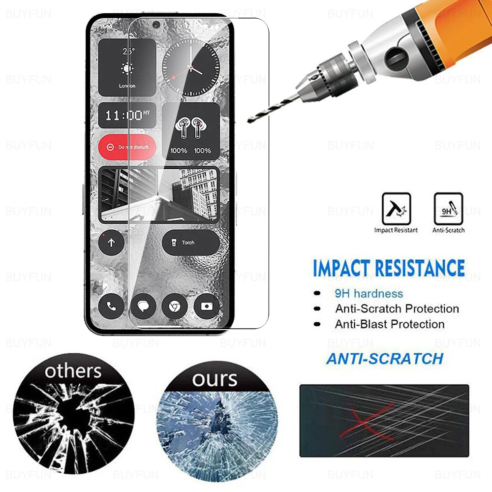 Закаленное стекло для телефона (2) 2 А 3 шт. 9H NothingPhone A A2 Two No Thing Phone2 Phone2a защита экрана