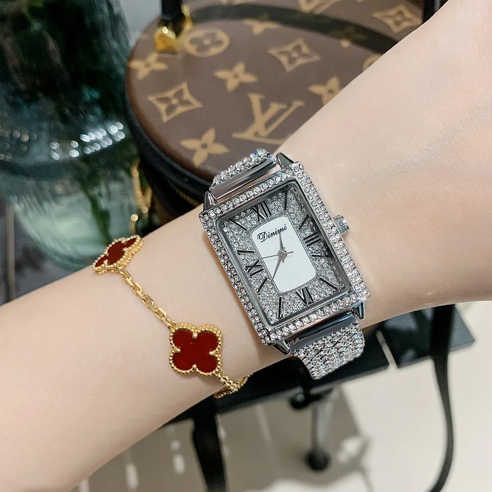 Luxury Brand Women Watches Full Diamond Dress Quartz Ladies Wrist Watch Watches Bracelets For Female Gift Clock  relojs mujer