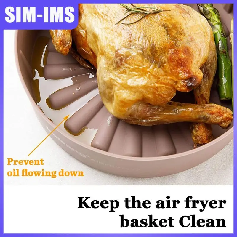 

Airfryer Inner Basket Baking Basket Silicone Baking Tool Multifunctional Air Fryers Oven Kitchen Tray Baking Accessories