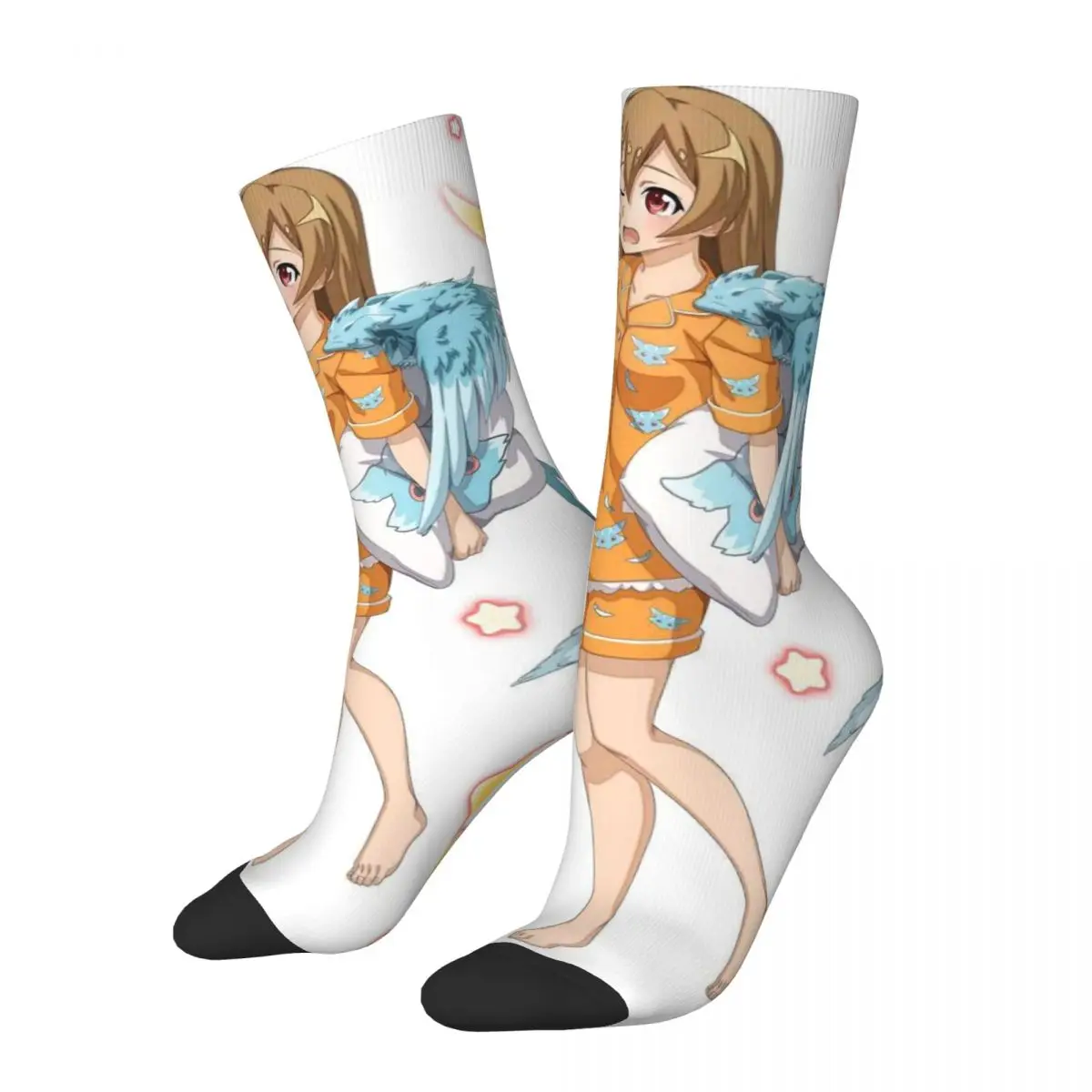 

Sword God Domain The Girl With A Pillow Men Women Socks Cycling Novelty Spring Summer Autumn Winter Stockings Gift