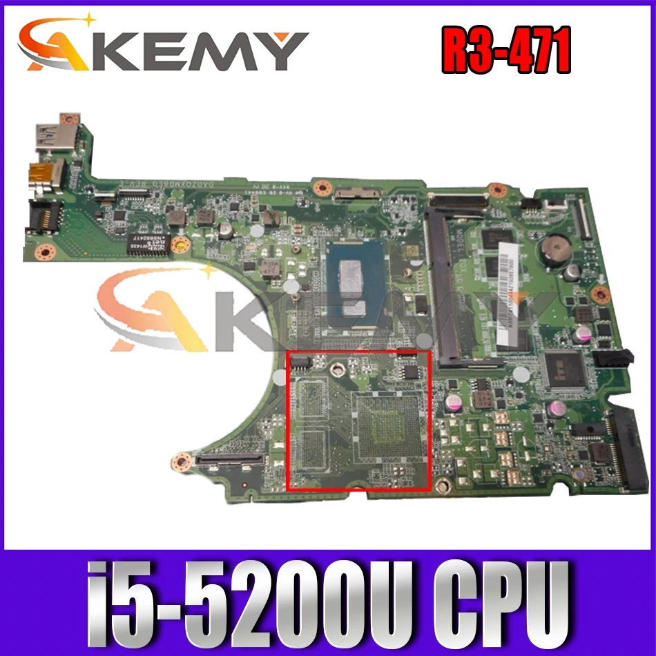 

For ACER Aspire R3-471 i5-5200U Notebook Mainboard DA0ZQXMB8E0 SR23Y DDR3 Laptop Motherboard