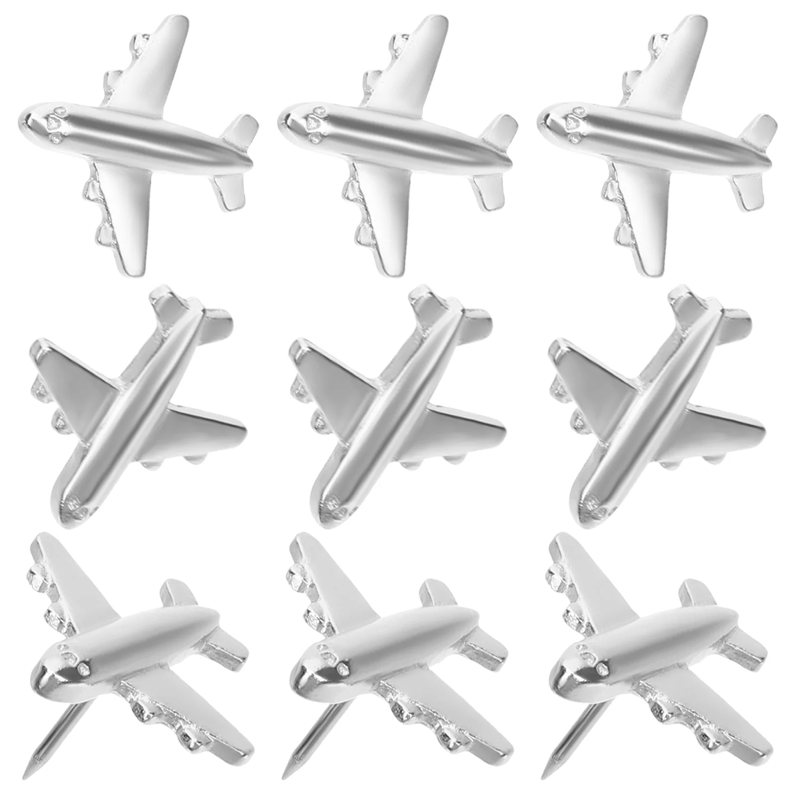 

12pcs Metal Push Pin Airpane Shaped Thumbtacks Cute Pushpins Decorative Thumb Tacks
