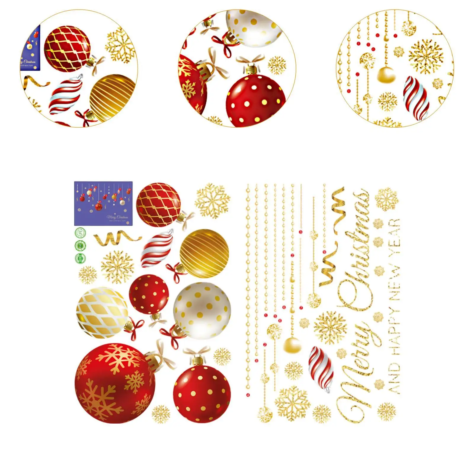 Рождественская наклейка на окно фреска рождественские украшения товары для