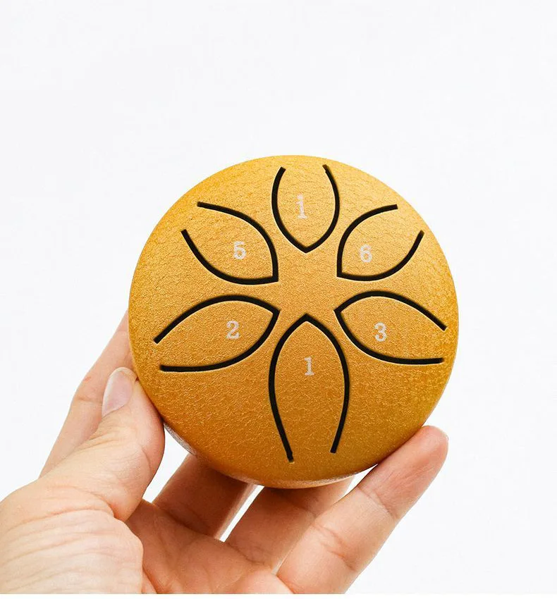 Эфирный барабан мини-3 дюйма 6 музыкальных инструментов малый стальной