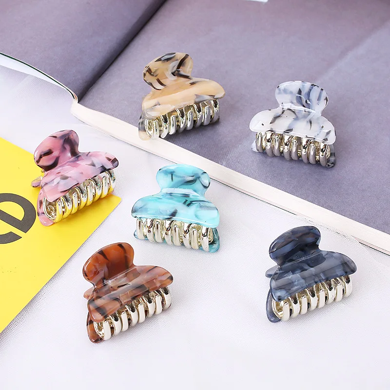 

Trendy Marbled Hair Clips Acrylic Hairpin Girl Colorful Top Clip Woman Barrettes For Hair Clips Hair Accessories Claw Hair Clip