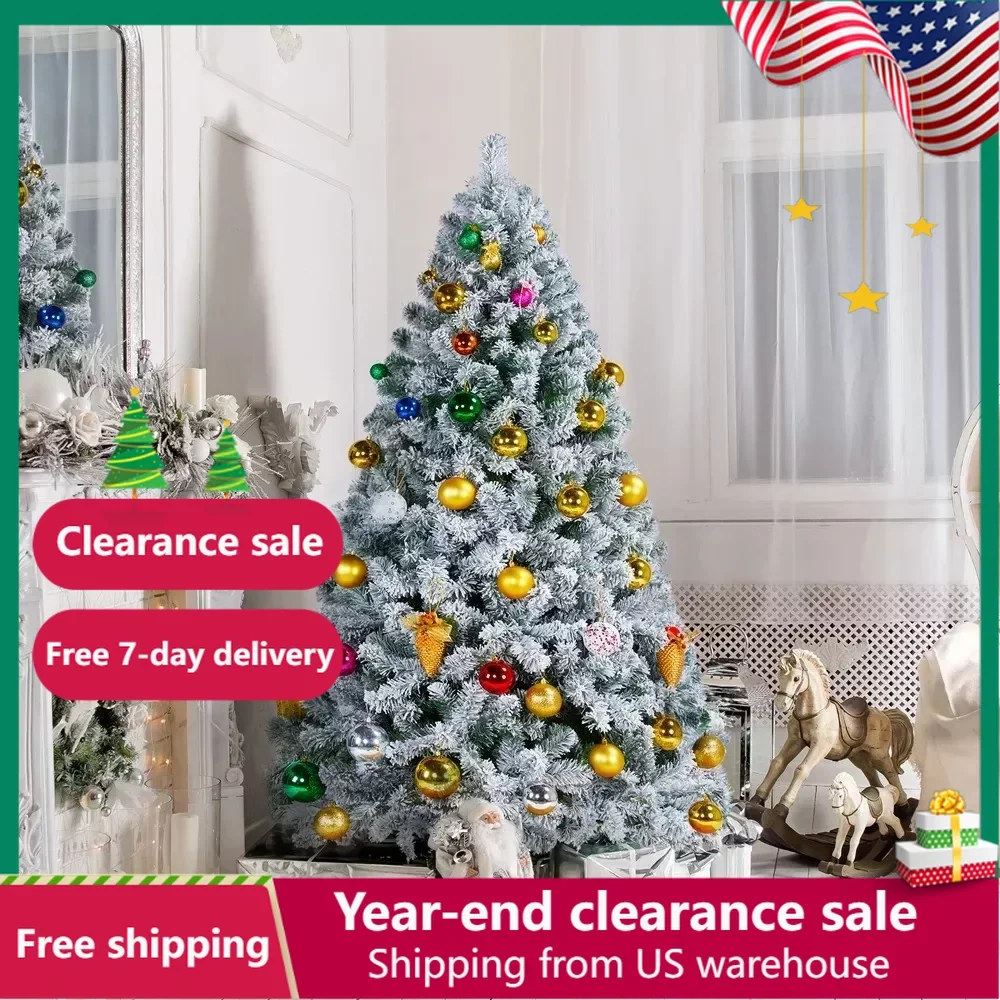 

Green Christmas Decorations 2023 Sale 6 Ft Frosted Artificial Christmas Tree With Stand Free Shipping Decoration Ornaments Trees