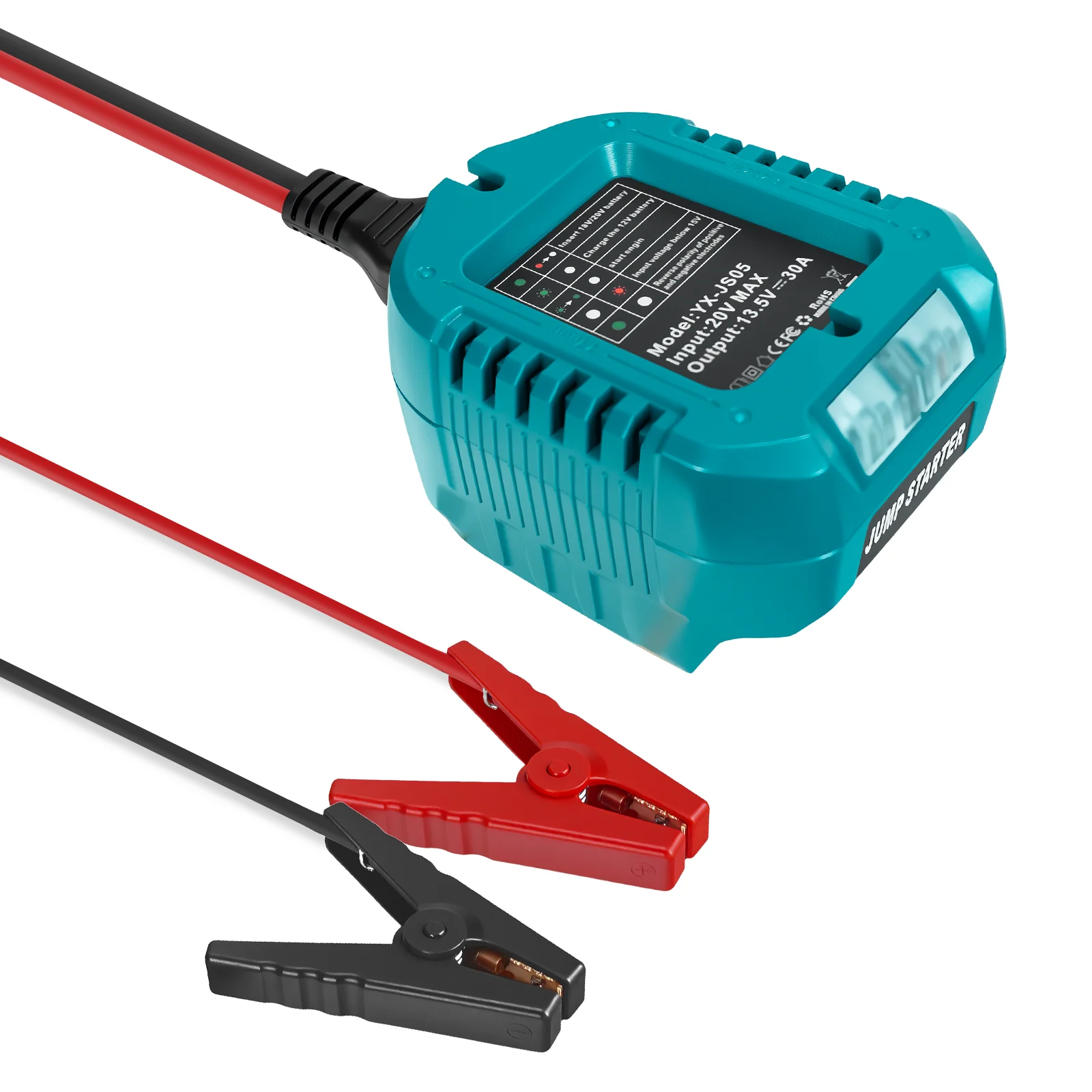 

10AWG адаптер стартера для Dewalt/Milwaukee/Makita 18 В 20 В аккумулятор портативный автомобильный стартер автомобильный усилительный кабель