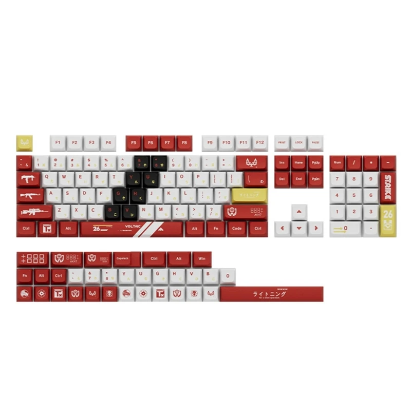 

Колпачки для клавиш PBT 137, набор для игровой механической клавиатуры под заказ, колпачки для клавиш профиля PBT XDA, колпачки для клавиш с сублим...