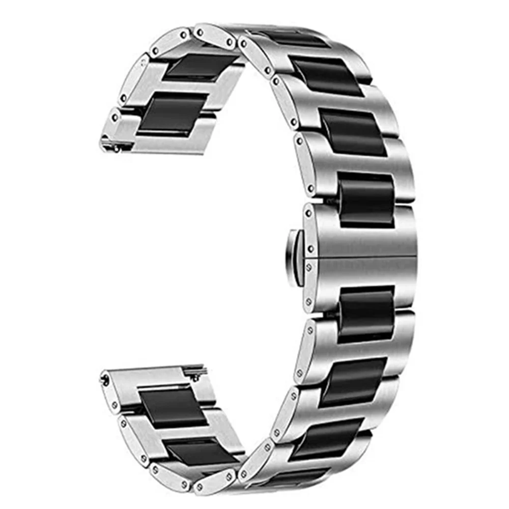 

20mm 22mm Bracelet for Samsung Galaxy Watch 4 3 40mm 44mm 41mm 45mm Ceramic Stainless Steel Strap for Galaxy Watch 46mm Band