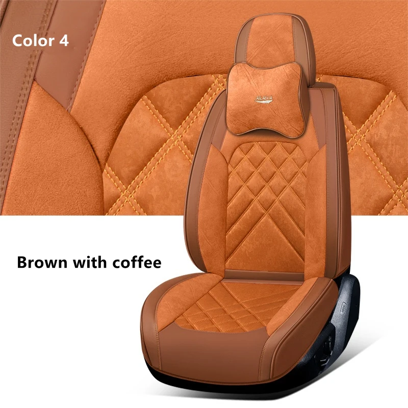 

Alcantara Leather Universal Car Seat Covers 360 Degree Full Covered Durable High Quality Seat Cushion For 90% Sedan SUV