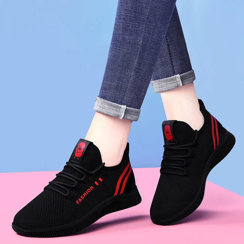 

Ladies Breathable Mesh Sneakers Breathable Thick Sole Casual Sports Shoes for Women Design Vulcanized Shoe Fashion Woman Shoes