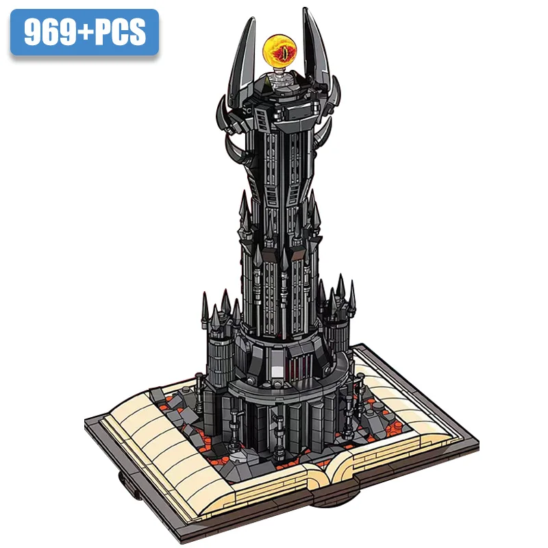 

City Magic Castle Book LOTR Dark Tower House Model Building Blocks MOC Creative Palace DIY Bricks Toys For Children Adult Gifts