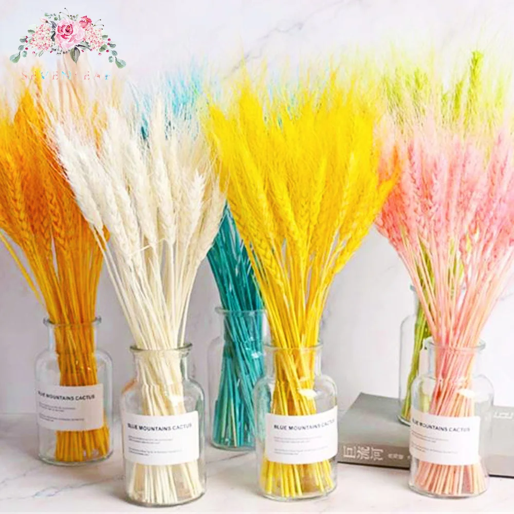 

25pcs Natural Dried Flower Wheat Ears Bouquet for Wedding Deco Marriage Party Nordic Home Decor DIY Craft Christmas Decorations