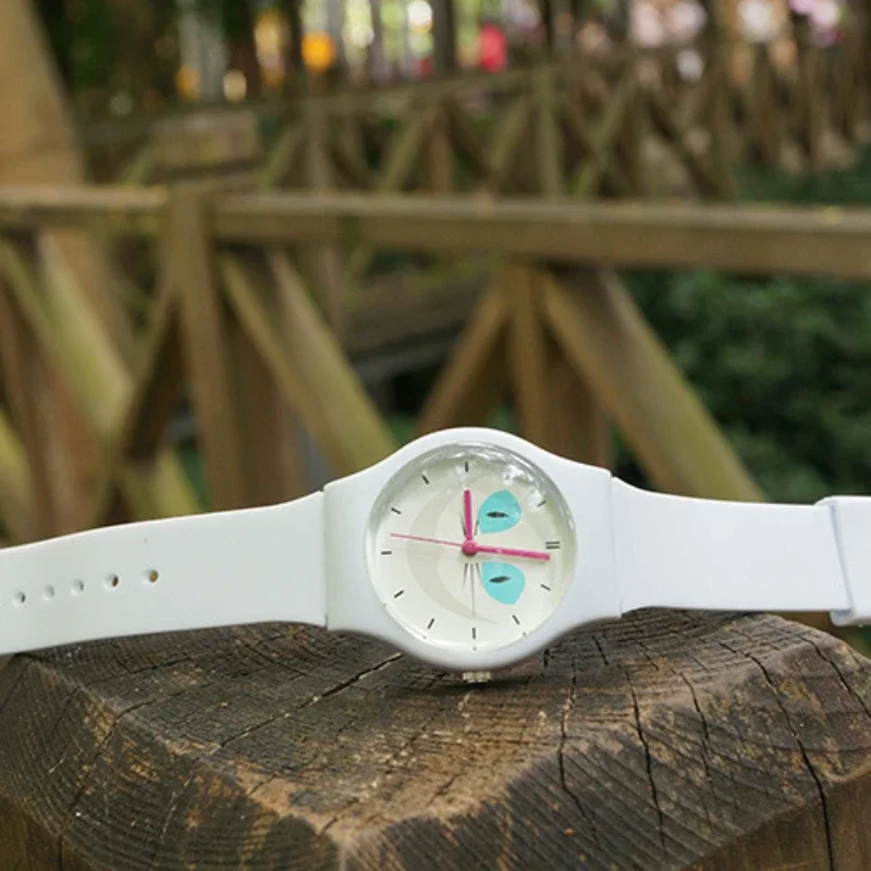 Модные детские часы с рисунком кота повседневные спортивные большим циферблатом