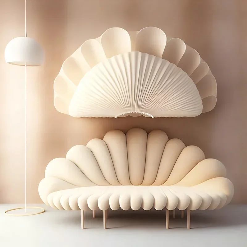 Диван-лепесток креативный крем Fraiche ветровой светильник роскошная гостиная на