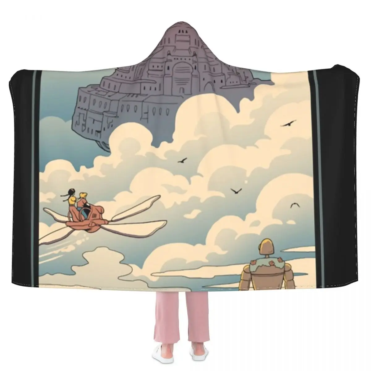 

Одеяло Sky Castle Ukiyo E, японское искусство, мягкое Дешевое покрывало с капюшоном, теплое Флисовое одеяло для фотосессии