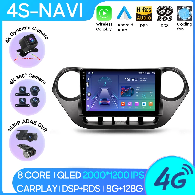 

Car MP4 Radio Carplay Android Player For Hyundai i10 2 2013 - 2016 Navigation GPS Android Auto DSP 4G BT Wifi No 2din DVD