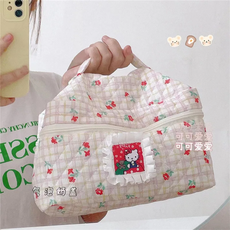 Hello Kitty's косметичка Sanrios милая большая вместительная сумка для хранения средств