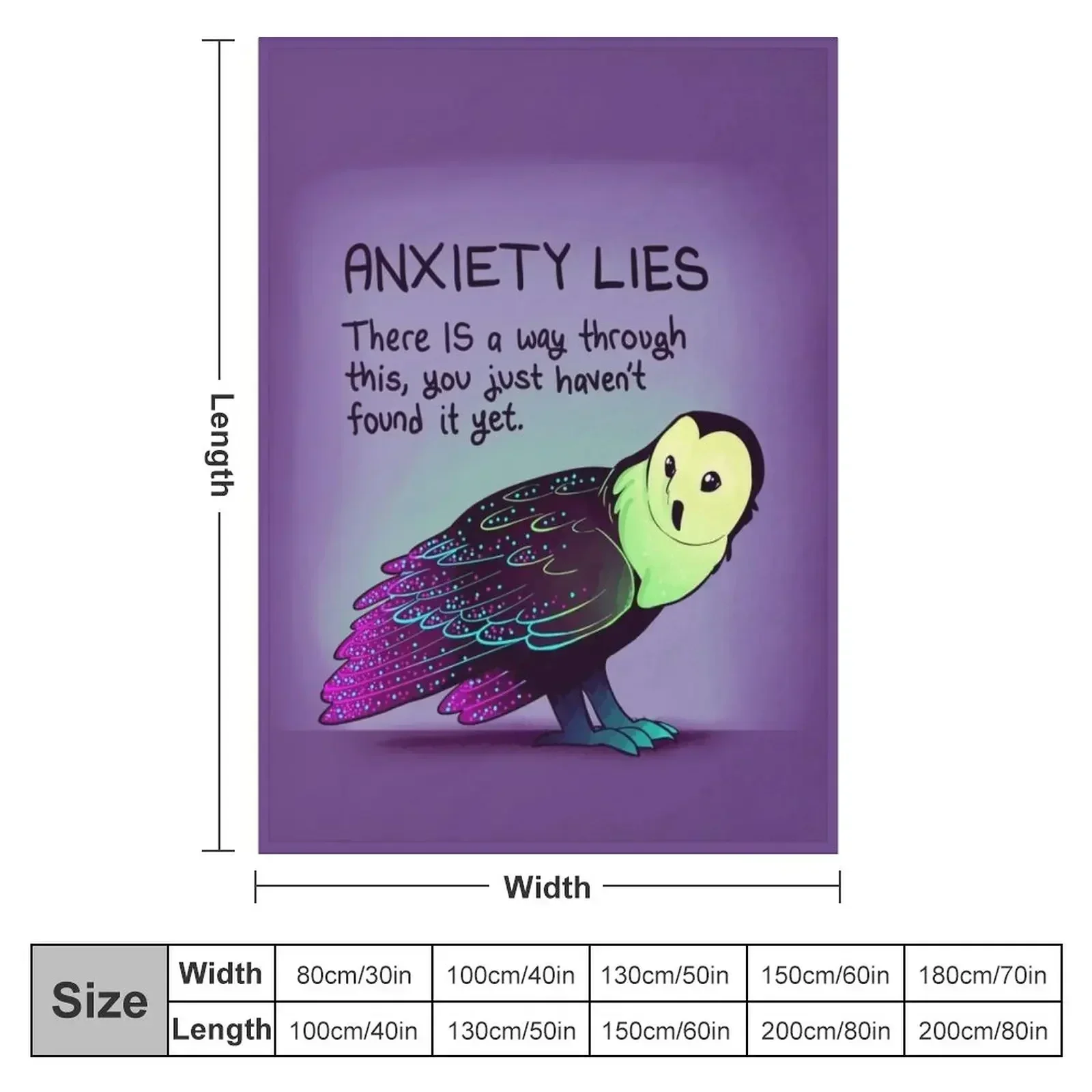 Одеяло ANXIETY LIES Sparkle Neon Owl Детские термотяжелые одеяла