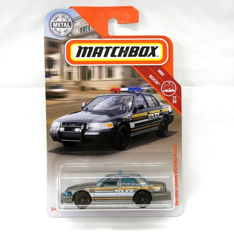 FORD CROWN-coches de juguete de la policía VICTORIA, escala 06, escala 1:64, aleación fundida a presión, 2019