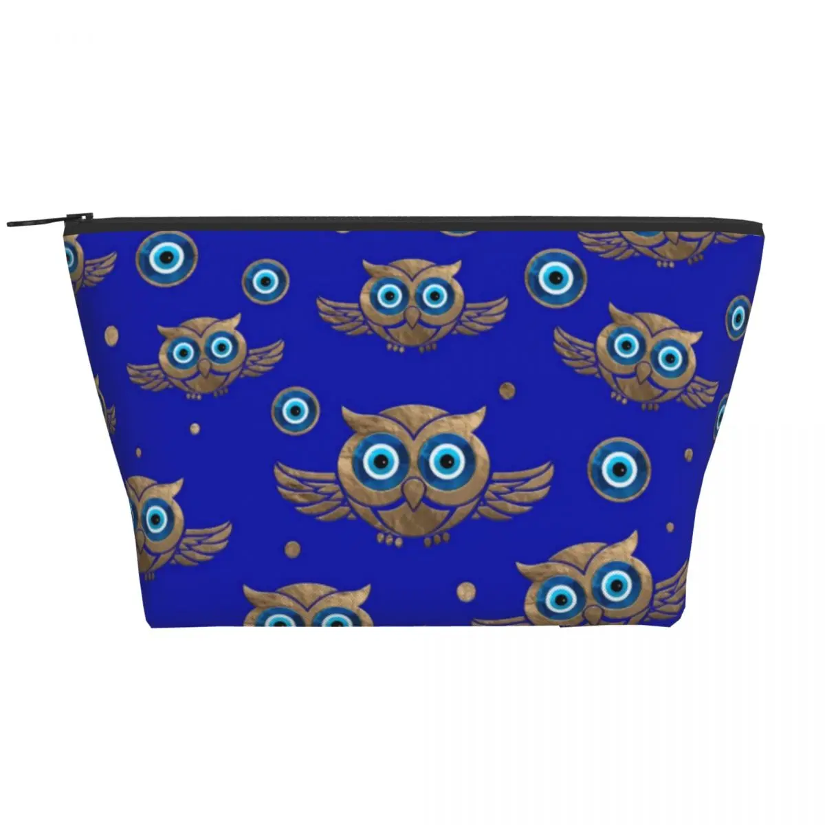 

Cute Owl Print Zip Storage Organizers Evil Eye Pattern For Girl Makeup Pouch Bathroom Organization Cosmetic Bags