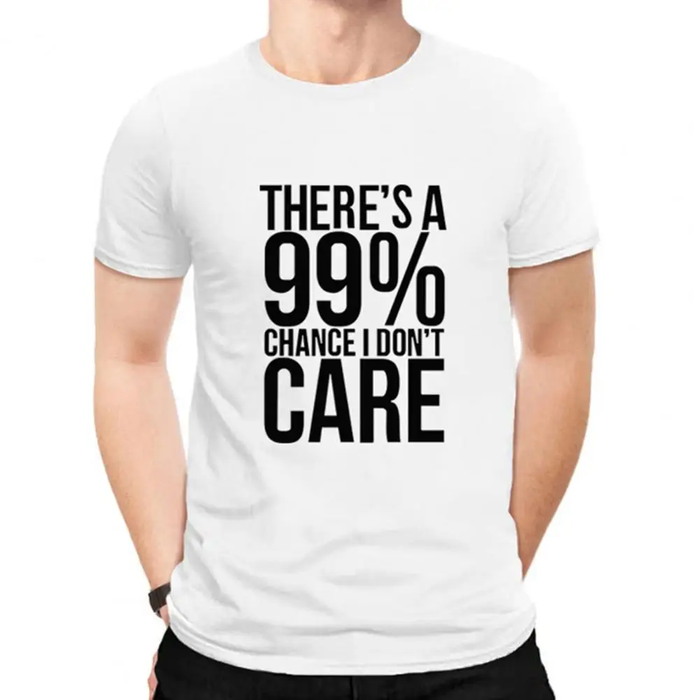 

T-shirt Leisure Summer Top Short Sleeve O Neck Contrast Color Sweat Absorption Letter Print Casual Men Shirt for School